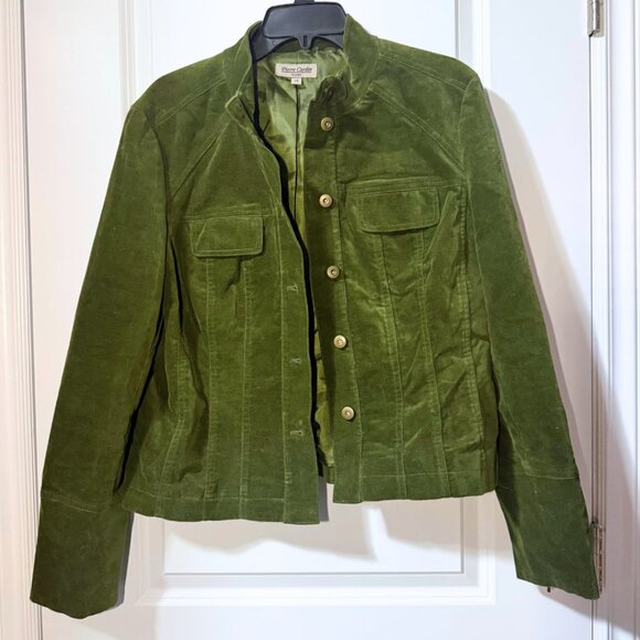 Pierre Cardin Vintage Green Velvet Blazer – Size M/L | Excellent Condition - Picture 1 of 5